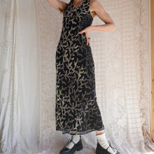 Load image into Gallery viewer, 1990&#39;s Bias Cut Velvet Burnout Dress
