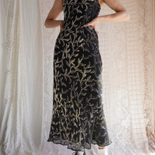 Load image into Gallery viewer, 1990&#39;s Bias Cut Velvet Burnout Dress
