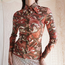 Load image into Gallery viewer, 1970&#39;s Marbled Print Shirt
