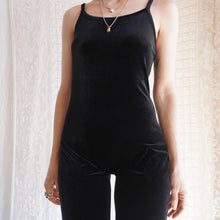 Load image into Gallery viewer, 1990&#39;s Black Velvet Bodysuit

