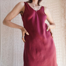 Load image into Gallery viewer, 1990&#39;s Burgundy Silk Slip Dress
