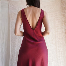 Load image into Gallery viewer, 1990&#39;s Burgundy Silk Slip Dress
