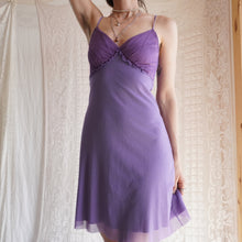 Load image into Gallery viewer, 1990&#39;s Lilac Mesh and Silk Dress
