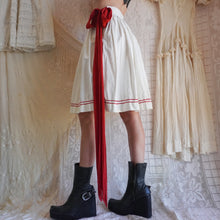 Load image into Gallery viewer, Reworked Vintage Cotton Gathered Bow Skirt
