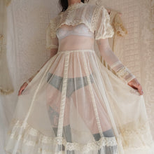 Load image into Gallery viewer, Spooky Beautiful Wounded Vintage Mesh Victorian Style Dress
