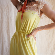 Load image into Gallery viewer, 1970&#39;s Slinky Citrine Maxi Dress
