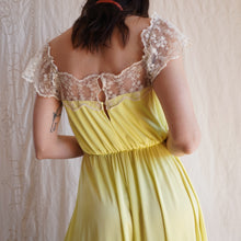 Load image into Gallery viewer, 1970&#39;s Slinky Citrine Maxi Dress
