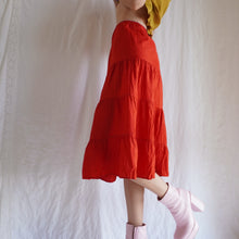 Load image into Gallery viewer, 1940&#39;s Cherry Red Tiered Petticoat
