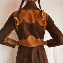Load image into Gallery viewer, Late 1960&#39;s Patchwork Color Block Suede Coat
