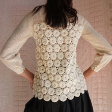 Load image into Gallery viewer, 1970&#39;s Hand Crocheted Textural Blouse
