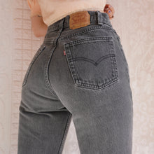 Load image into Gallery viewer, Vintage Faded Distressed Charcoal Levi&#39;s 501&#39;s
