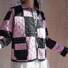 Load image into Gallery viewer, Y2K Quilted Checkered Cotton Jacket
