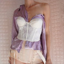Load image into Gallery viewer, Vintage 1980&#39;s White Bustier
