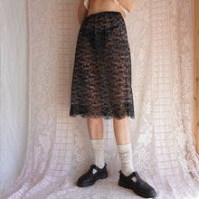 Load image into Gallery viewer, 1960&#39;s Sheer Black Lace Skirt
