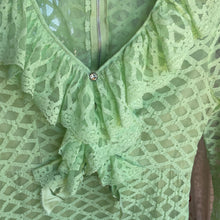 Load image into Gallery viewer, 1960&#39;s Pistachio Lace Mini Dress
